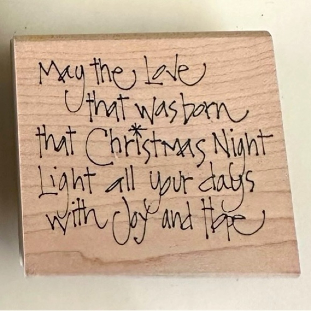 NWT Printworks Collection Rubber Stamp Joy & Hope Christmas F2797 Love Light